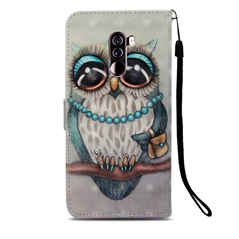 Leren Hoesje voor Xiaomi Pocophone F1 Mevrouw Uil