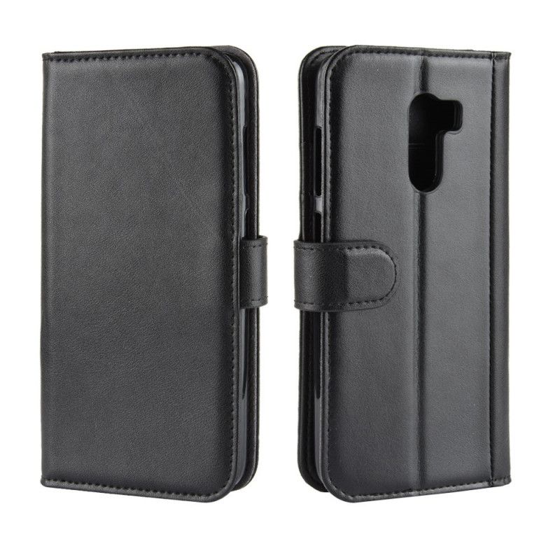 Leren Hoesje Xiaomi Pocophone F1 Bruin Zwart Splitleer