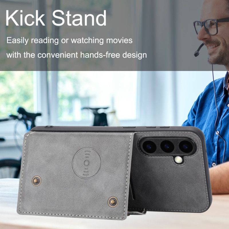 Cover Hoesje Samsung Galaxy S26 Telefoonhoesje Kaarthouder Met Lederlook