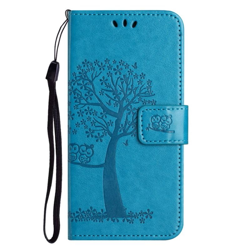 Flip Case Leren Samsung Galaxy S26 Uil En Boom Ontwerp