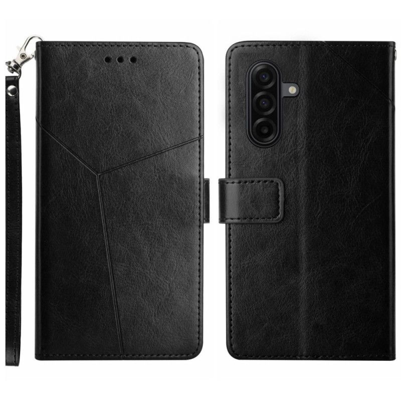 Flip Case Leren Samsung Galaxy S26 Y-design Met Bandje