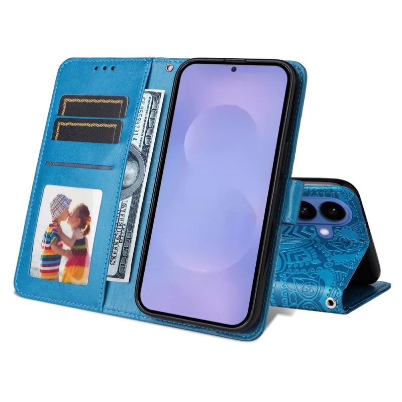 Flip Case Leren Samsung Galaxy S26 Zonnebloempatroon