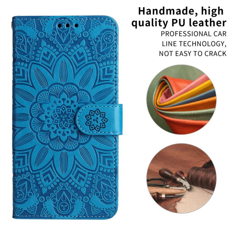 Flip Case Leren Samsung Galaxy S26 Zonnebloempatroon