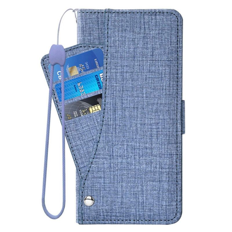 Folio-hoesje Samsung Galaxy S26 Telefoonhoesje Met Denimtextuur En Draaibare Kaarthouder