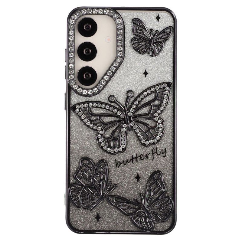 Hoesje Samsung Galaxy S26 3d-vlinders En Strass-steentjes