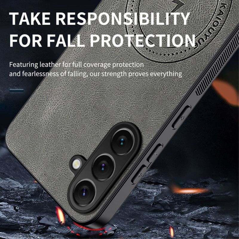 Hoesje Samsung Galaxy S26 Magnetische Nappa-textuur