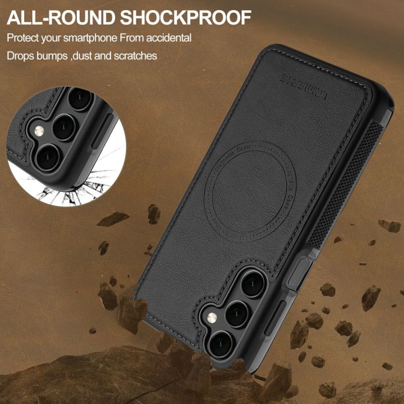 Hoesje Samsung Galaxy S26 Magnetische Portemonnee Met Leereffect Lc.imeeke