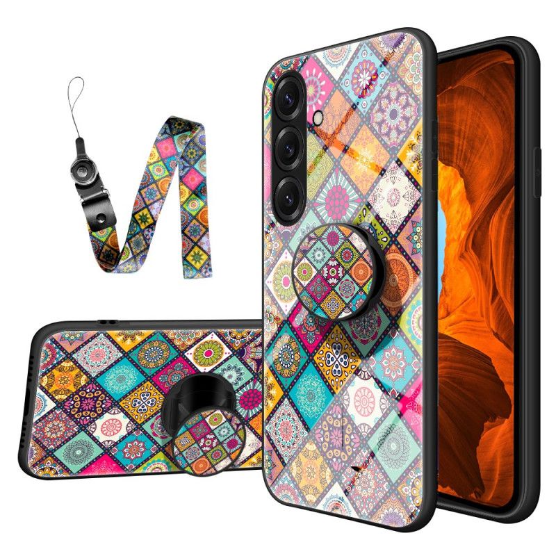 Hoesje Samsung Galaxy S26 Patchwork Standaard En Riem