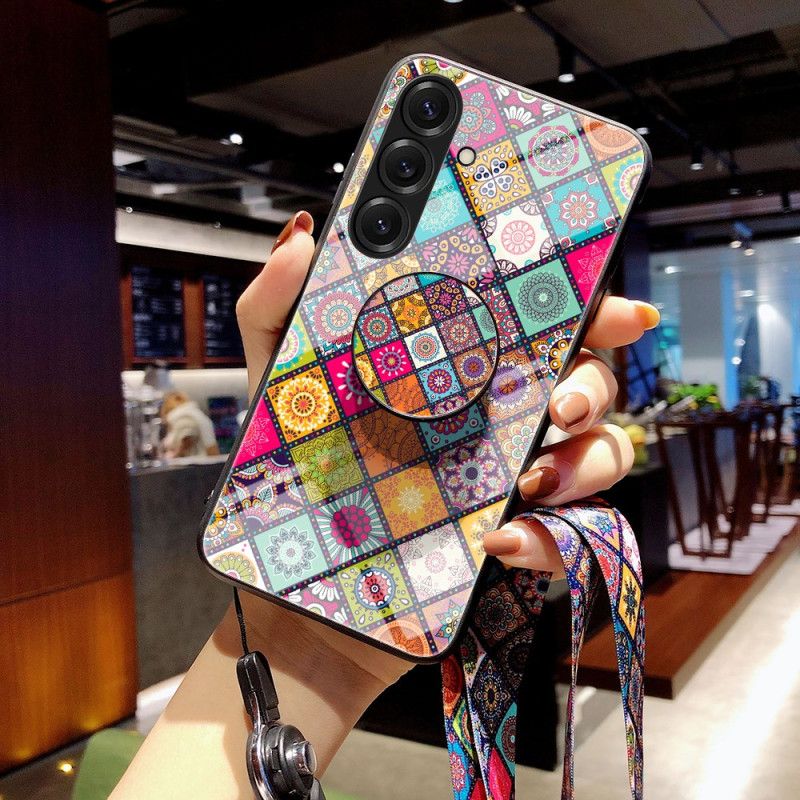 Hoesje Samsung Galaxy S26 Patchwork Standaard En Riem