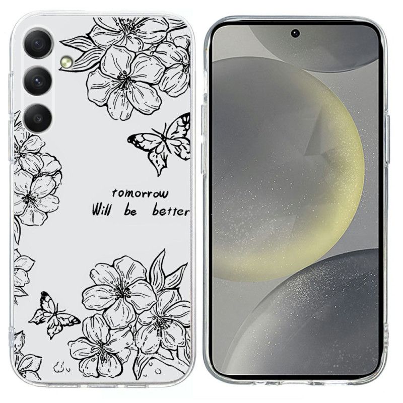 Hoesje Samsung Galaxy S26 Zwart Bloemenpatroon