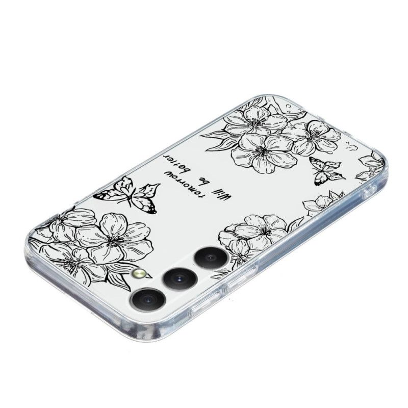 Hoesje Samsung Galaxy S26 Zwart Bloemenpatroon