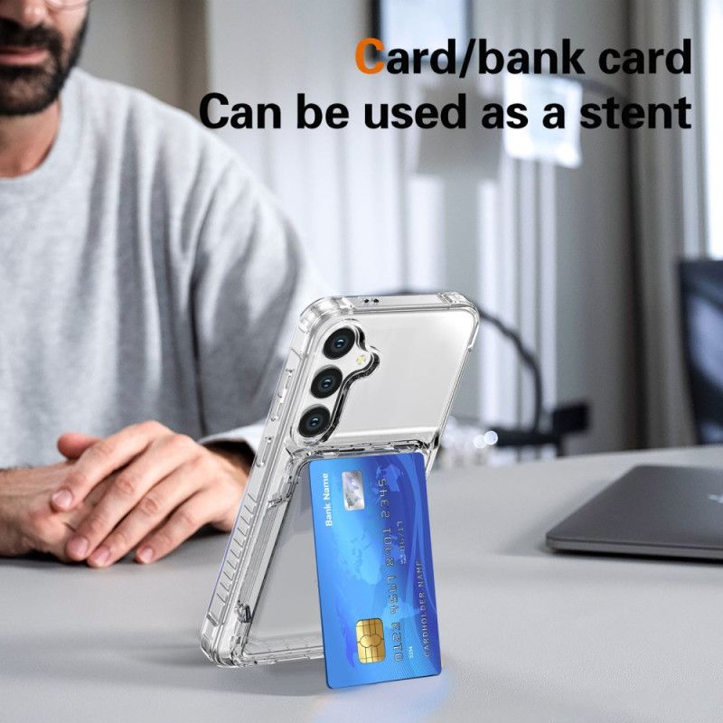 Hoesje Voor Samsung Galaxy S26 Transparant Met Kaarthouder En Standaard