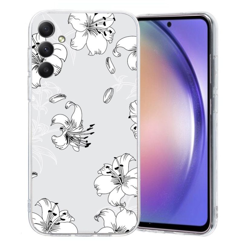 Hoesje Voor Samsung Galaxy S26 Witte Bloemen