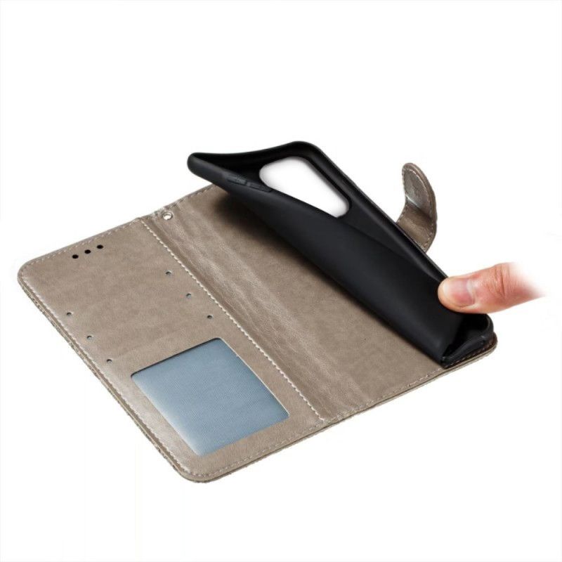 Leren Hoesje Samsung Galaxy S26 Bloemenkantpatroon Bescherming Hoesje