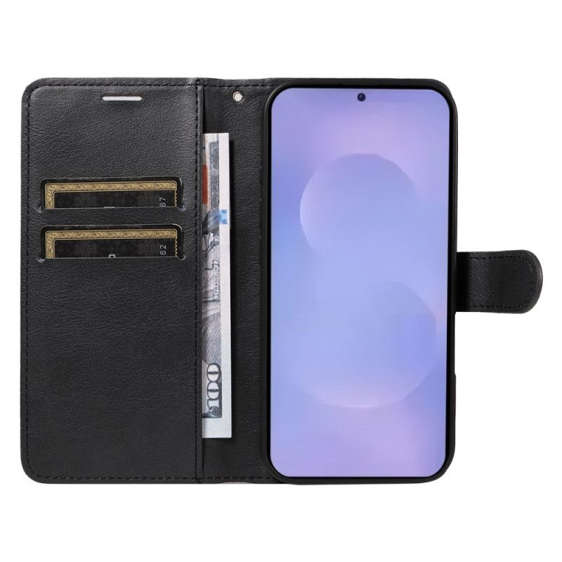 Leren Hoesje Samsung Galaxy S26 Effen Kunstleer Bescherming Hoesje