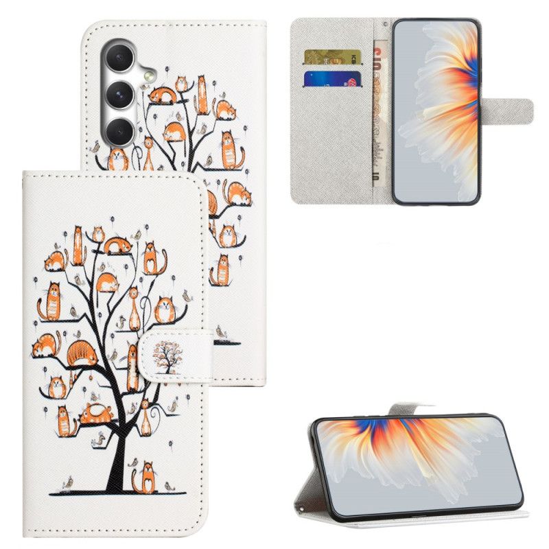 Leren Hoesje Samsung Galaxy S26 Katten En Boom Bescherming Hoesje