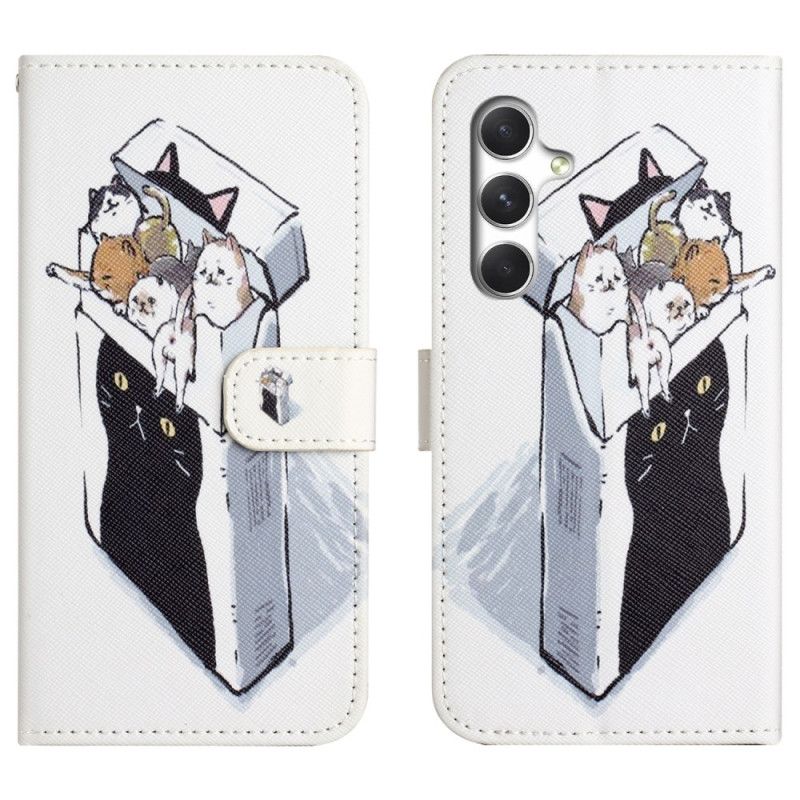 Leren Hoesje Samsung Galaxy S26 Katten In Een Doos