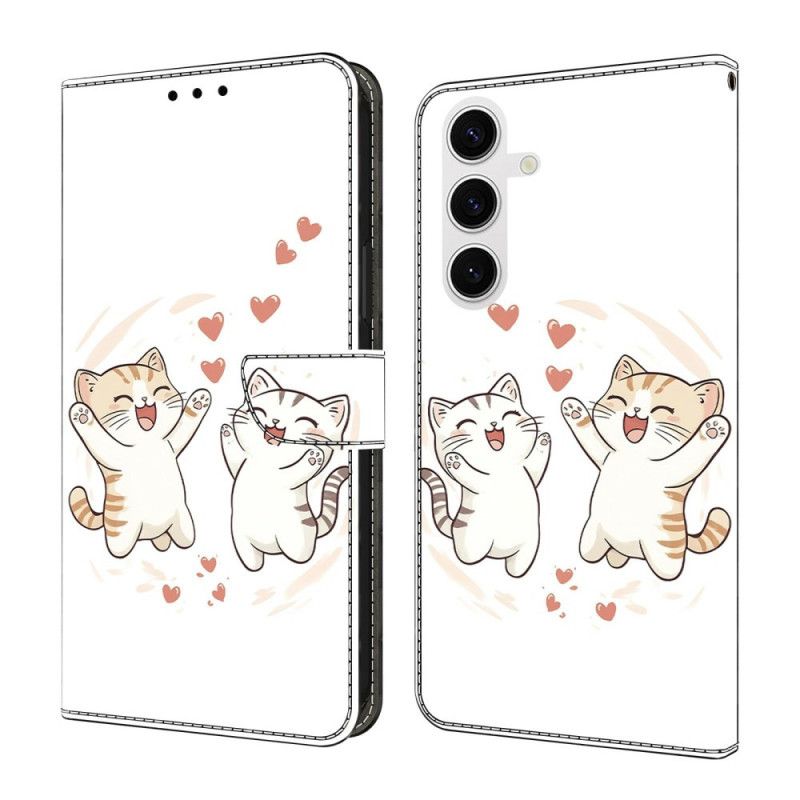 Leren Hoesje Samsung Galaxy S26 Liefde Voor Katten