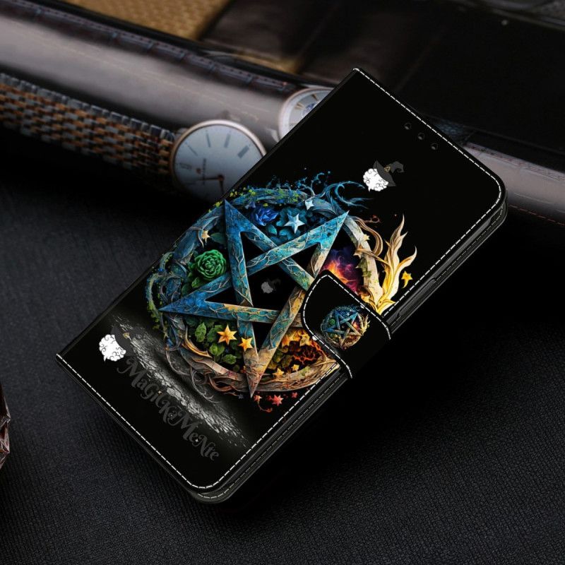 Leren Hoesje Samsung Galaxy S26 Pentagram Bescherming Hoesje
