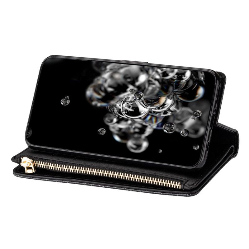 Leren Hoesje Samsung Galaxy S26 Portemonnee Met Pailletten Bescherming Hoesje