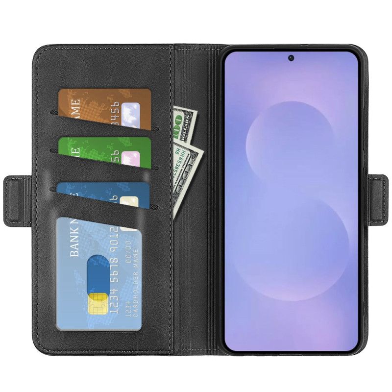 Leren Hoesje Voor Samsung Galaxy S26 Dubbele Sluiting