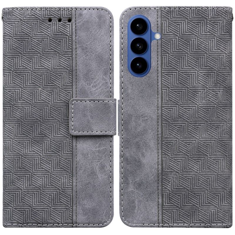 Leren Hoesje Voor Samsung Galaxy S26 Geweven Patroon