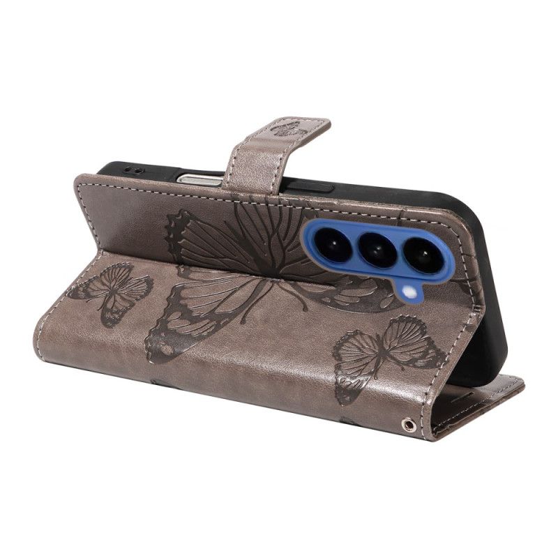 Leren Hoesje Voor Samsung Galaxy S26 Gigantische Vlinders
