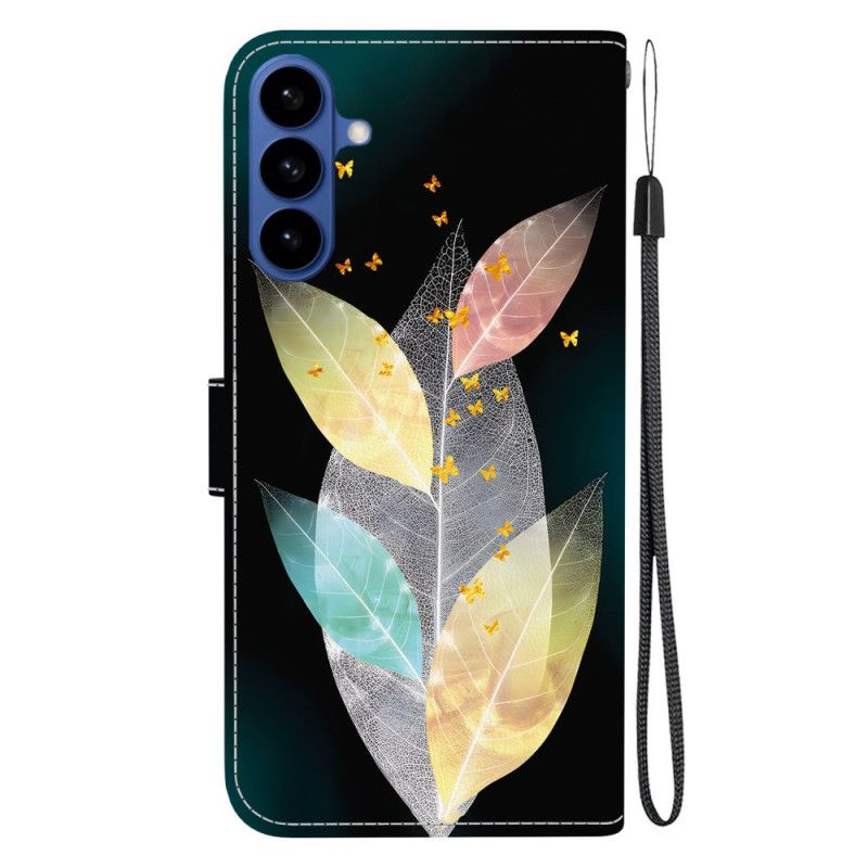 Leren Hoesje Voor Samsung Galaxy S26 Kleurrijk Bladeren