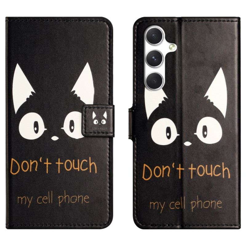 Leren Hoesje Voor Samsung Galaxy S26 Raak Mijn Mobiele Telefoon Niet Aan