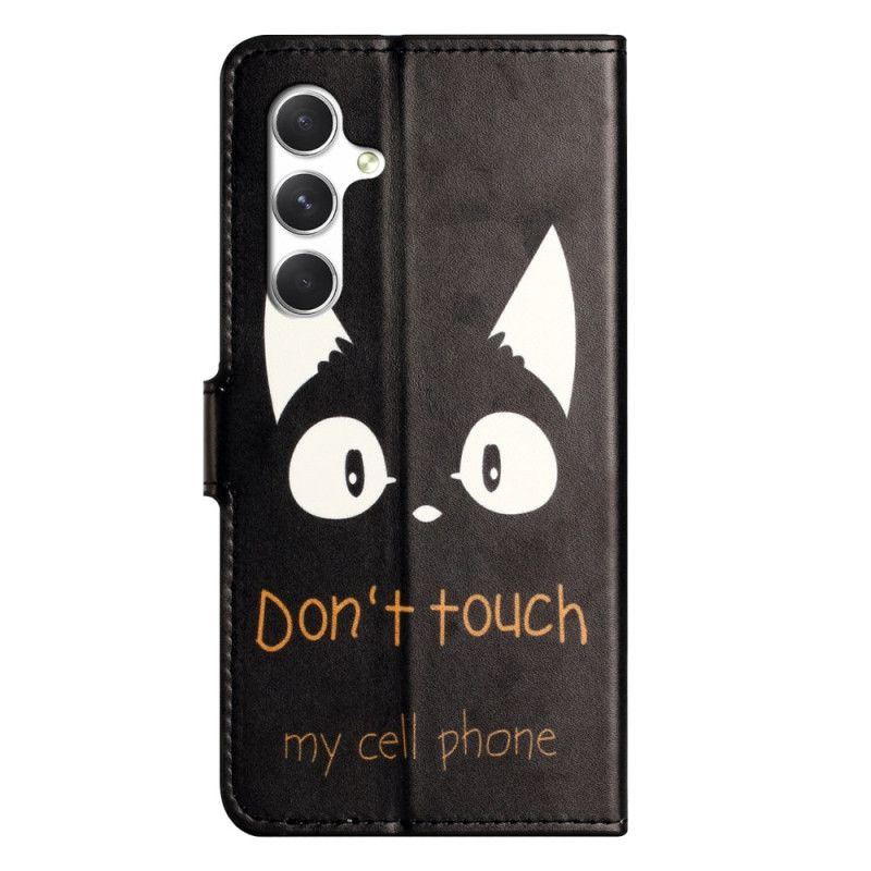 Leren Hoesje Voor Samsung Galaxy S26 Raak Mijn Mobiele Telefoon Niet Aan