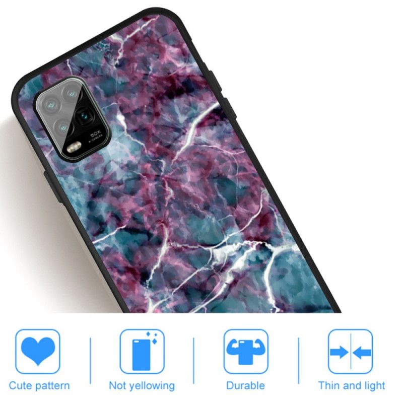 Case Hoesje Xiaomi Mi 10 Lite Telefoonhoesje Paars Marmer