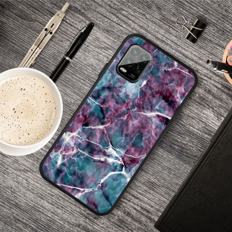 Case Hoesje Xiaomi Mi 10 Lite Telefoonhoesje Paars Marmer