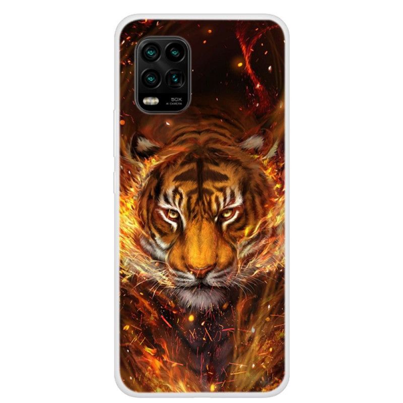 Case Hoesje Xiaomi Mi 10 Lite Telefoonhoesje Vuurtijger