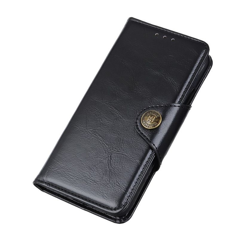 Cover Folio-hoesje Xiaomi Mi 10 Lite Koffie Zwart Telefoonhoesje Khazneh Glanzend Kunstleer