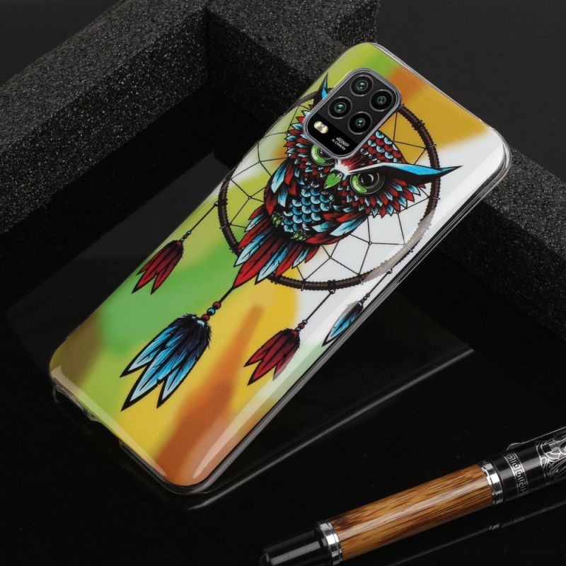 Hoesje voor Xiaomi Mi 10 Lite Fluorescerende Uil Dromenvanger