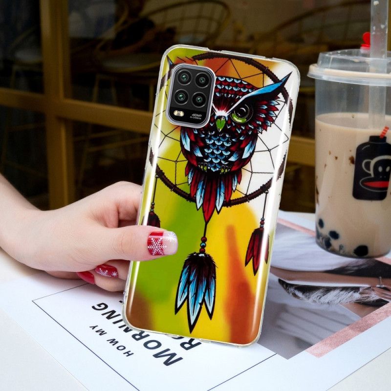 Hoesje voor Xiaomi Mi 10 Lite Fluorescerende Uil Dromenvanger