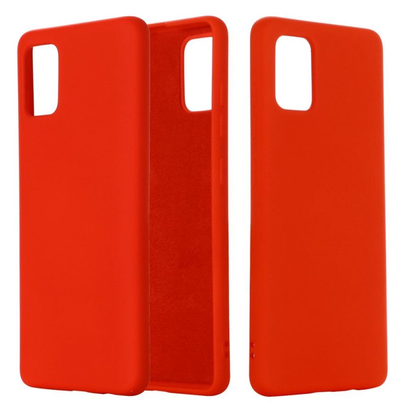 Hoesje voor Xiaomi Mi 10 Lite Rood Zwart Vloeibare Siliconen