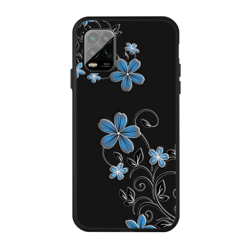 Hoesje Xiaomi Mi 10 Lite Blauwe Bloemen