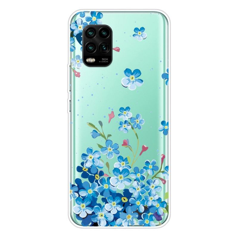 Hoesje Xiaomi Mi 10 Lite Boeket Blauwe Bloemen