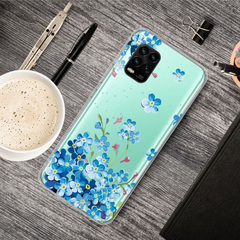 Hoesje Xiaomi Mi 10 Lite Boeket Blauwe Bloemen