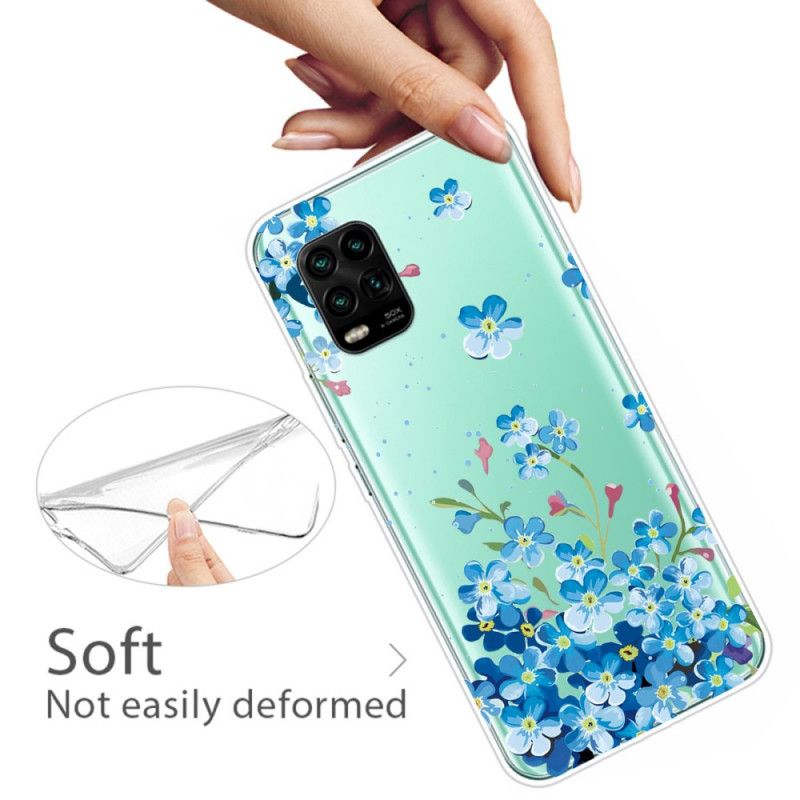 Hoesje Xiaomi Mi 10 Lite Boeket Blauwe Bloemen