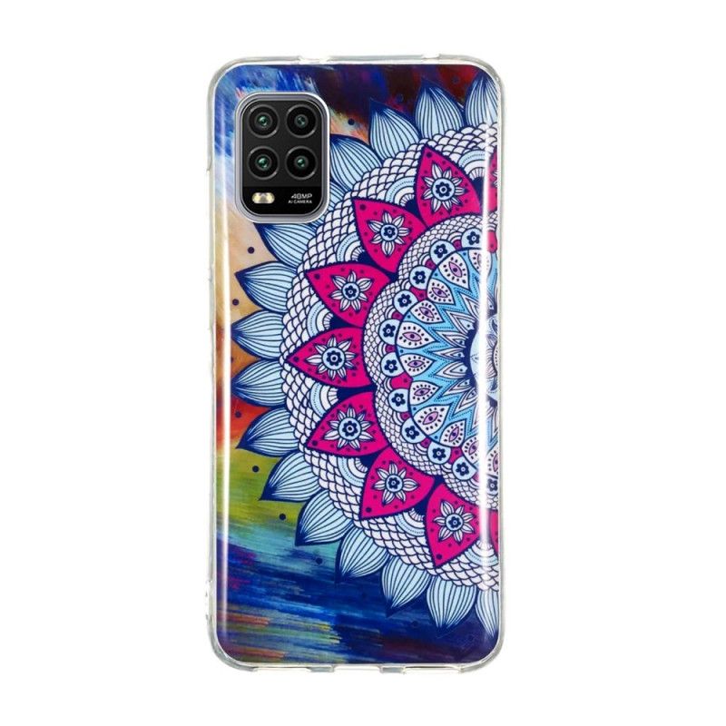 Hoesje Xiaomi Mi 10 Lite Telefoonhoesje Fluorescerende Mandala