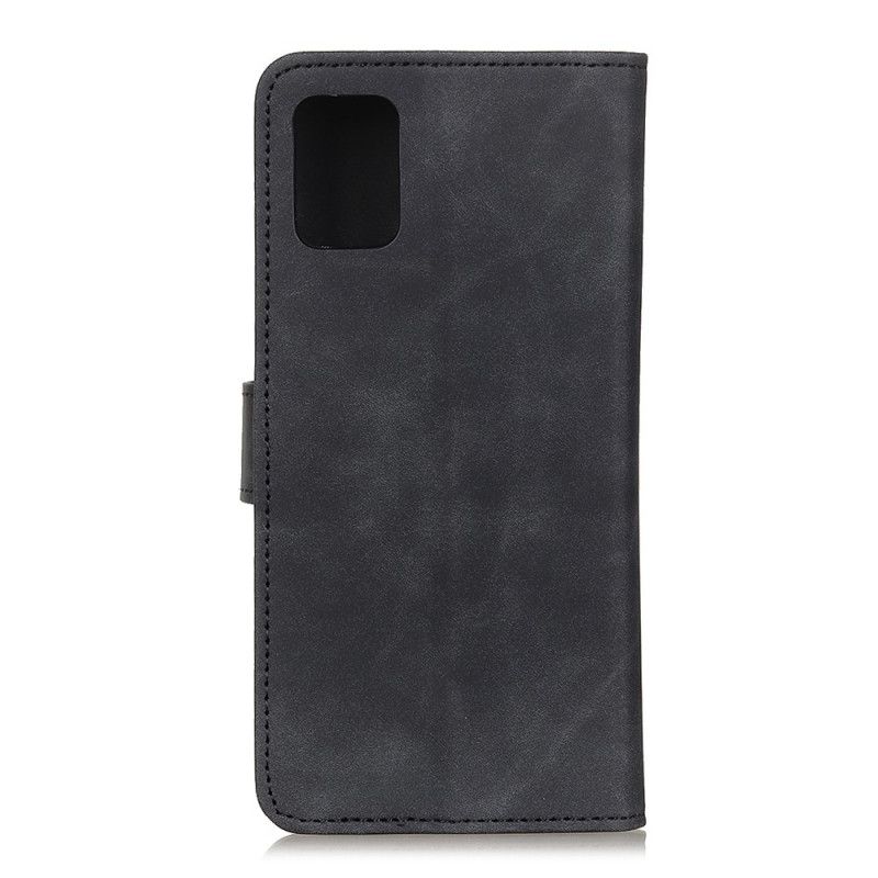 Leren Hoesje Xiaomi Mi 10 Lite Rood Zwart Vintage Khazneh Leereffect Mat