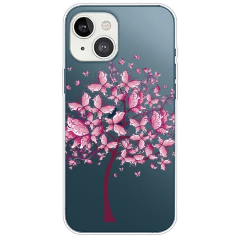 Hoesje voor iPhone 14 Plus Transparante Vlinderboom