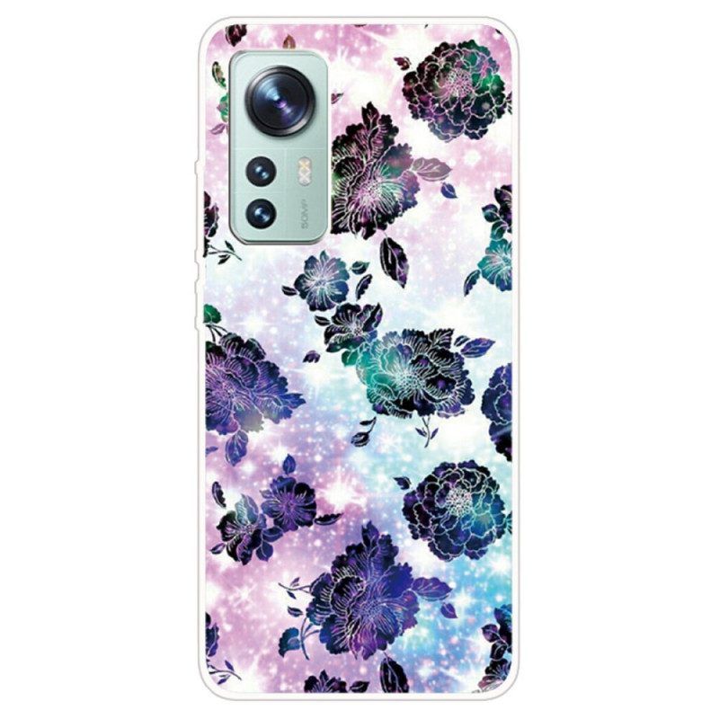 Telefoonhoesje voor Xiaomi 12 / 12X Siliconen Bloemen