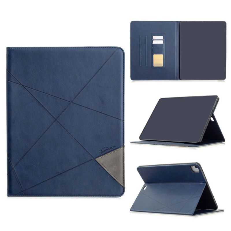 Case iPad Pro 12.9" (2018) (2020) Rood Zwart Geometrische Vormen