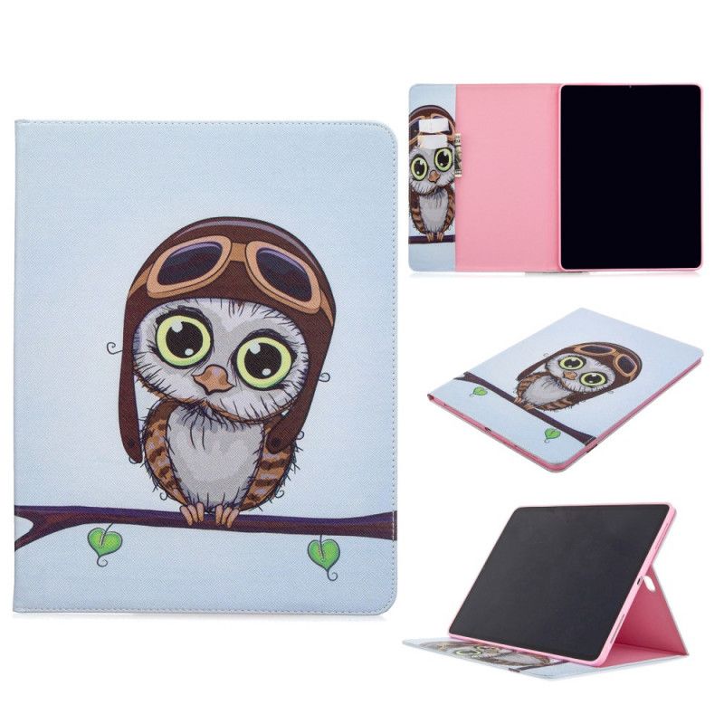 Cover Folio-hoesje iPad Pro 12.9" (2018) (2020) Donkerblauw Telefoonhoesje Printpatroon Uilen