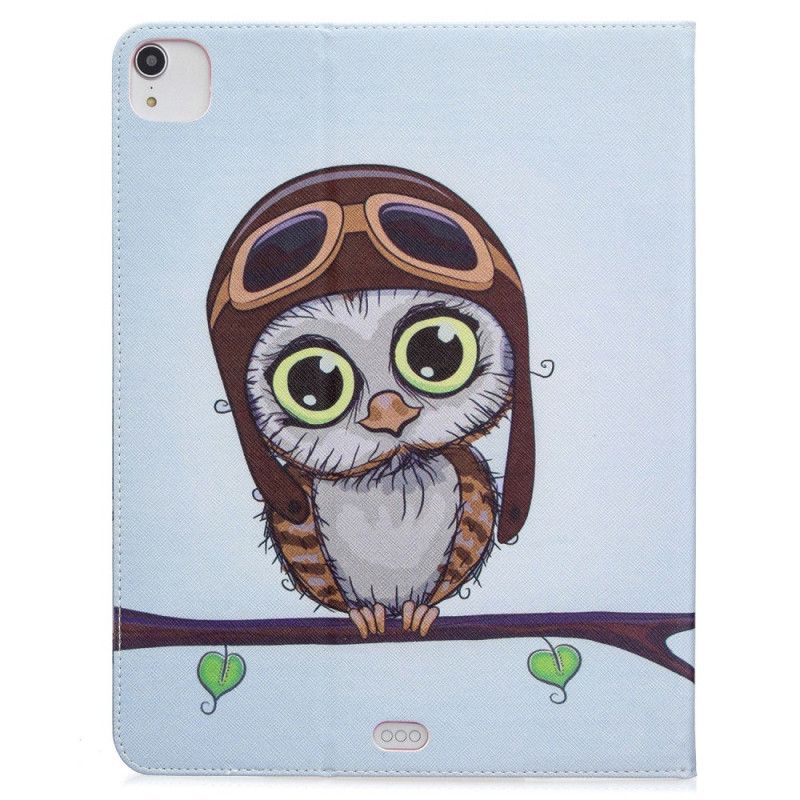 Cover Folio-hoesje iPad Pro 12.9" (2018) (2020) Donkerblauw Telefoonhoesje Printpatroon Uilen