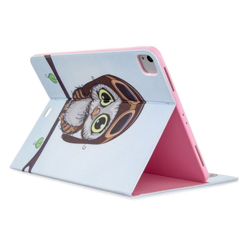 Cover Folio-hoesje iPad Pro 12.9" (2018) (2020) Donkerblauw Telefoonhoesje Printpatroon Uilen