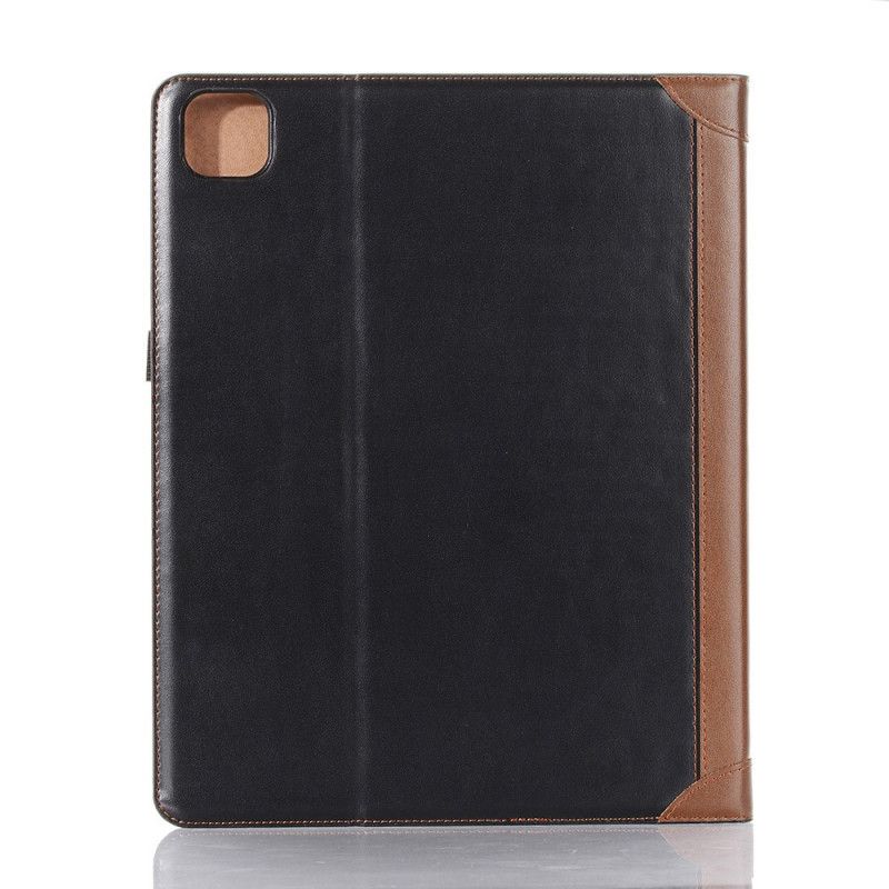 Cover iPad Pro 12.9" (2018) (2020) Zwart Mat Lederen Tas